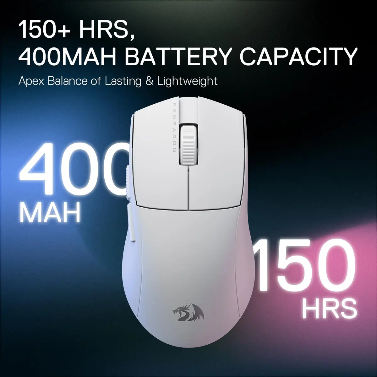 Redragon M916 Wireless Gaming Mouse 55G | 26K DPI, 5 Programmable Buttons, Ultra-Light 55g, Ergonomic Design - view 6