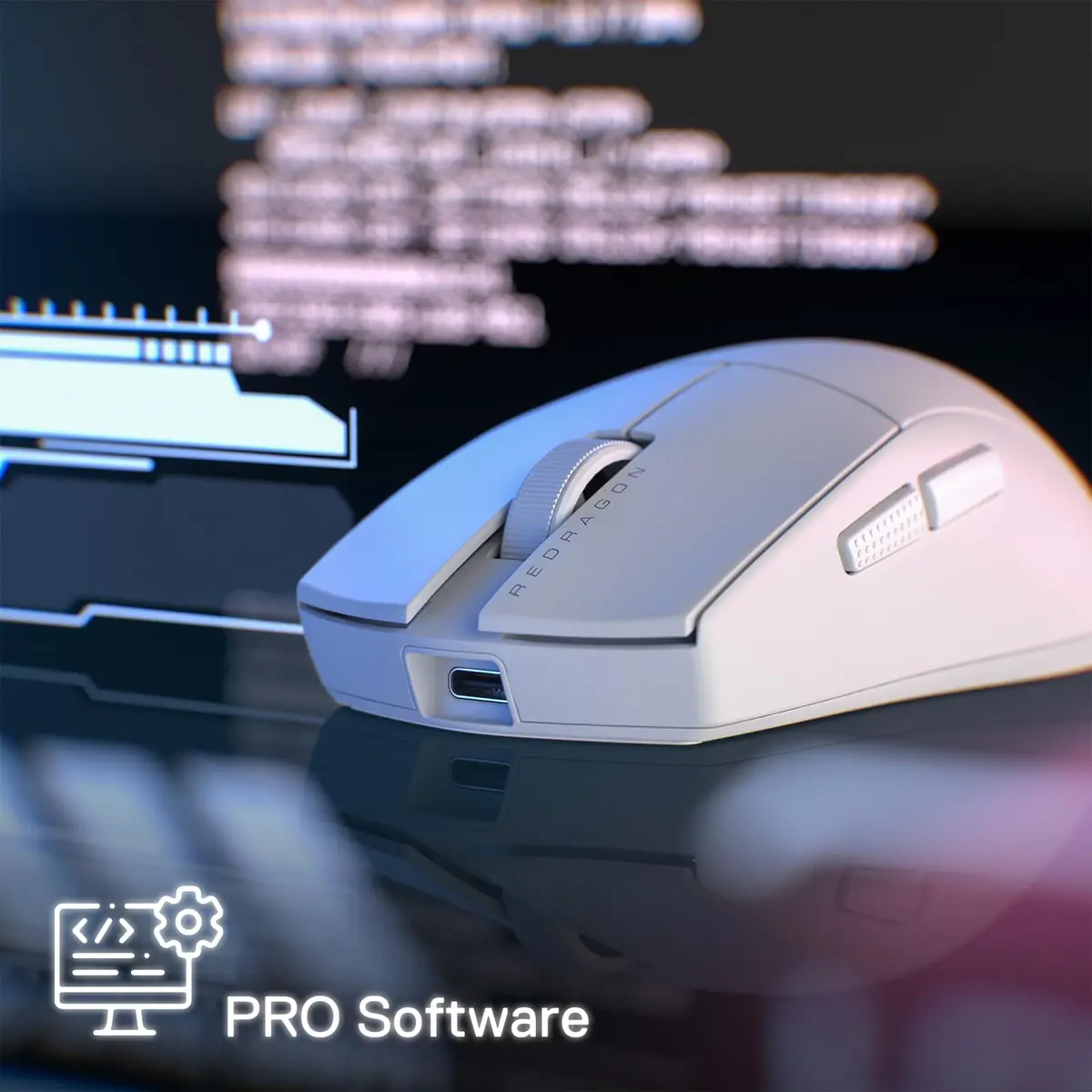 Redragon M916 Wireless Gaming Mouse 55G | 26K DPI, 5 Programmable Buttons, Ultra-Light 55g, Ergonomic Design - view 8