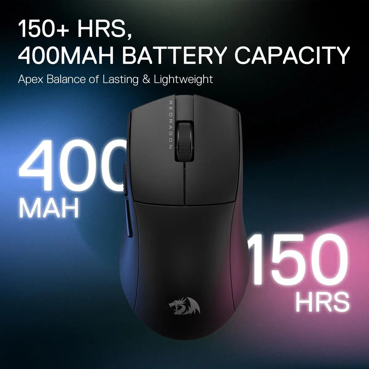 Redragon M916 Wireless 55G Ultra-Light Gaming Mouse 26K DPI | Ergonomic, Fully Programmable, 3-Mode Connect - view 5