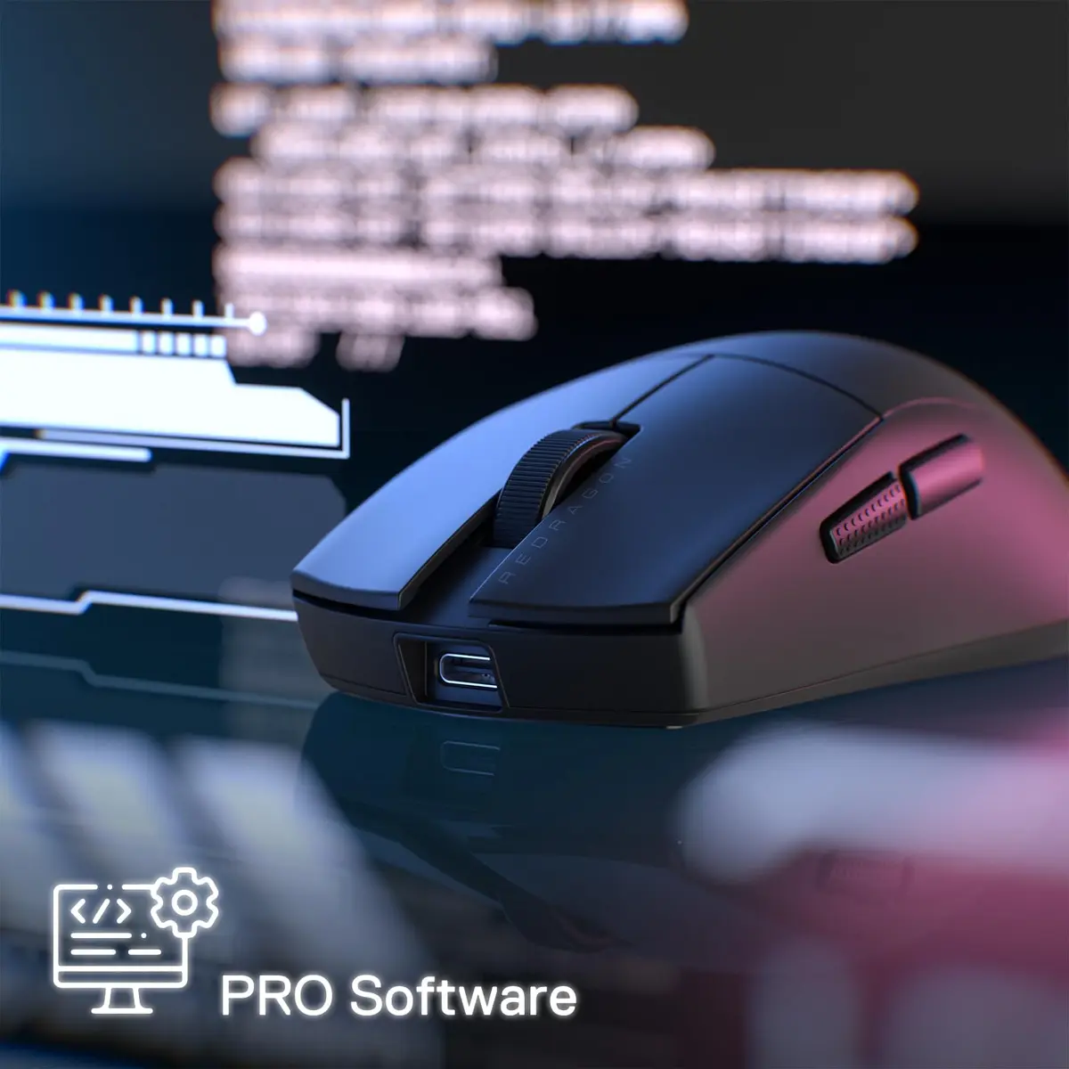 Redragon M916 Wireless 55G Ultra-Light Gaming Mouse 26K DPI | Ergonomic, Fully Programmable, 3-Mode Connect - view 7