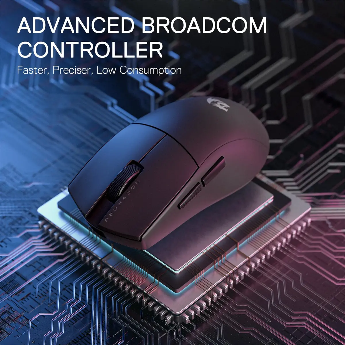 Redragon M916 Wireless 55G Ultra-Light Gaming Mouse 26K DPI | Ergonomic, Fully Programmable, 3-Mode Connect - view 3