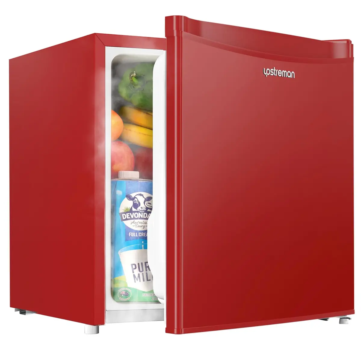 Upstreman 1.7 Cu.ft Mini Fridge with Freezer, Red-FR17 | Compact, Energy-Efficient, Quiet for Dorm & Office - main product image