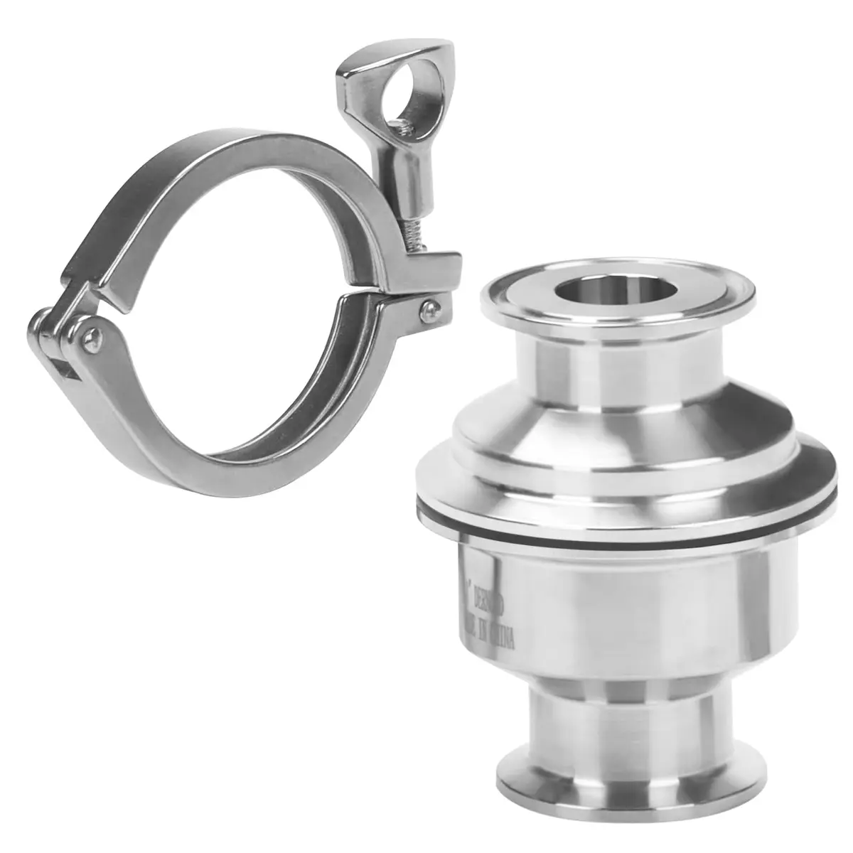 DERNORD Sanitary Check Valve 1 Inch Tri Clamp Style, 1.5" Ferrule Size, Stainless Steel 304 | Prevents Reverse Flow - view 2