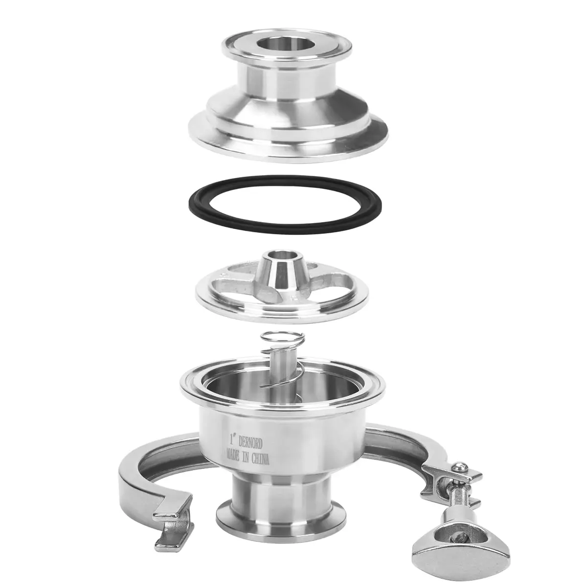 DERNORD Sanitary Check Valve 1 Inch Tri Clamp Style, 1.5" Ferrule Size, Stainless Steel 304 | Prevents Reverse Flow - view 4