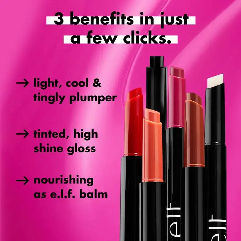 e.l.f. Pout Clout Lip Plumping Pen Red My Mind 2ml (0.07 Fl Oz) | Cooling Tingle for Glossy, Plumped Lips - view 5