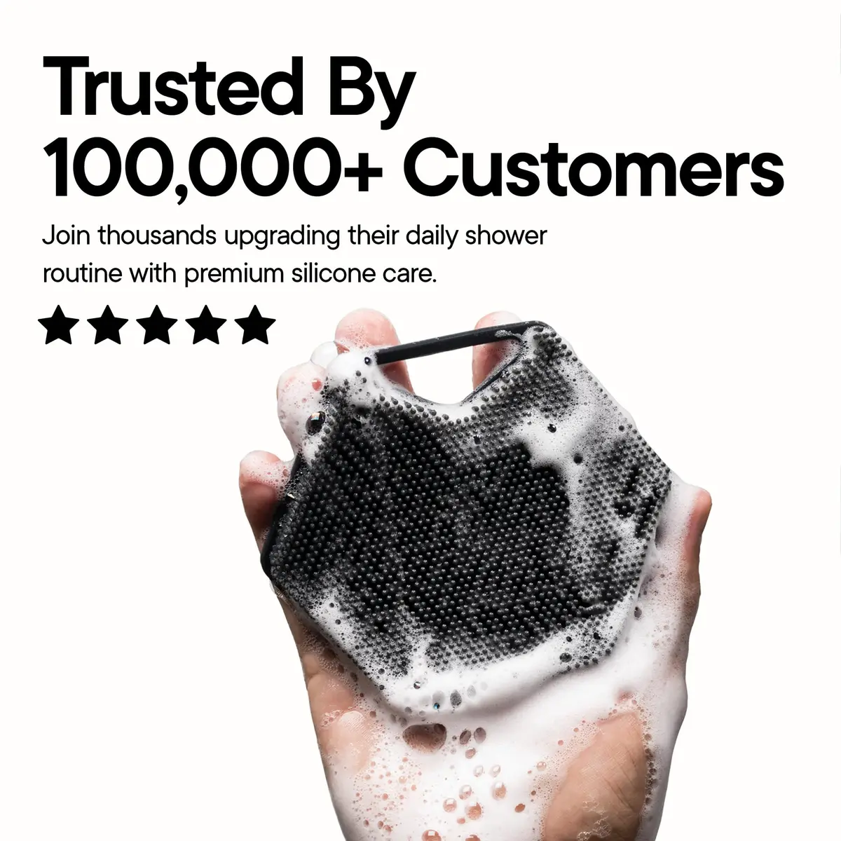 TOOLETRIES Silicone Body Scrubber 2.0 Charcoal | Longer Bristles for Deep Cleaning & Exfoliation - view 7