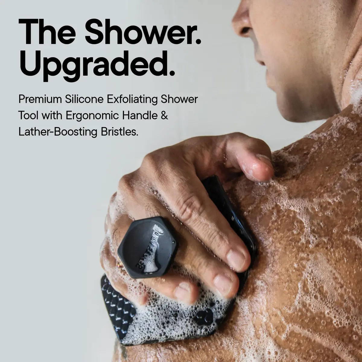 TOOLETRIES Silicone Body Scrubber 2.0 Charcoal | Longer Bristles for Deep Cleaning & Exfoliation - view 2