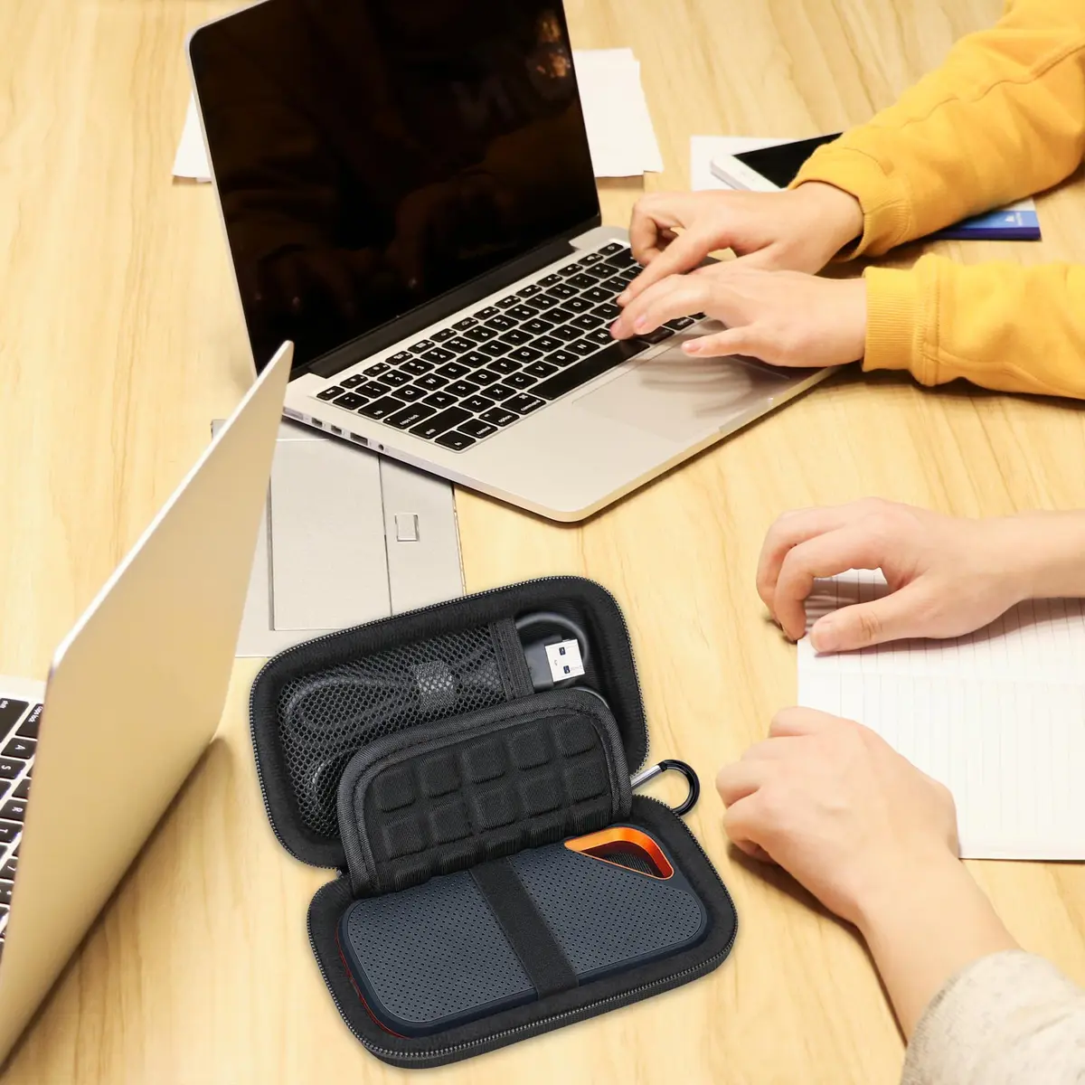 Lacdo Hard Case for SanDisk Extreme Pro/Extreme Portable SSD, Black+Black | Shockproof & Water-Resistant - view 6