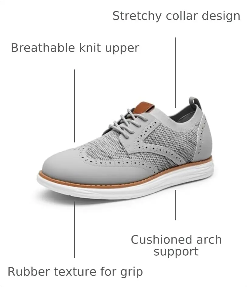 Bruno Marc Men's KnitFlex Mesh Oxfords Sneakers 10.5 | Breathable, Lightweight & Stylish - view 3