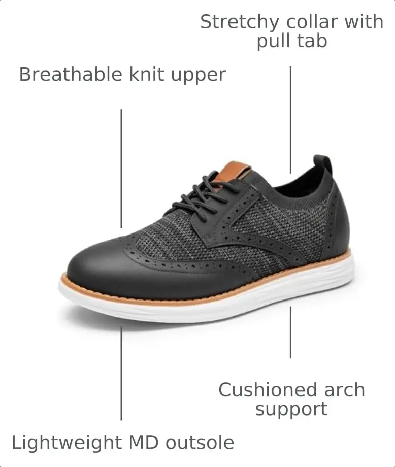 Bruno Marc KnitFlex Mesh Oxfords Sneakers, Size 11 | All-Day Comfort & Style - view 3