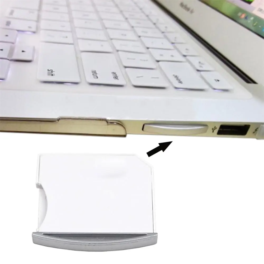 NFHK Micro SD TF to SD Card Kit Mini Adaptor for Extra Storage MacBook Air/Pro/Retina White | Support Micro SDXC & HC - view 6