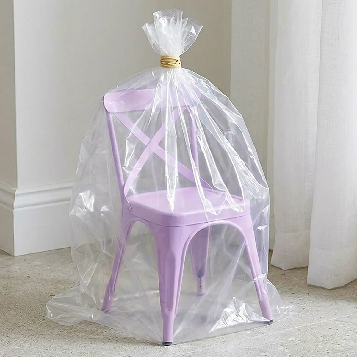 Yotelab Large Clear Plastic Storage Bags 35x47 Inch (5-Pack, 32 Gallon Capacity) | Heavy Duty Poly Bags for Bedding & Clothes - view 6