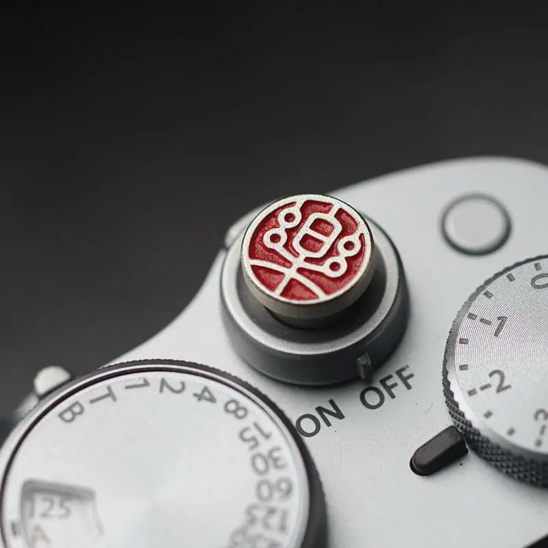 DBZZ Red Camera Shutter Button Soft Release with Rubber Ring | Compatible with Fujifilm, Nikon Cameras - main product image