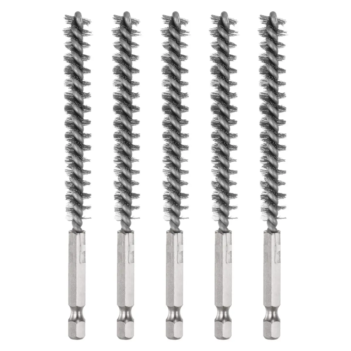 HARFINGTON 5Pcs Bore Brush Set 9mm (0.35 inch) | Stainless Steel Twisted Wire Cleaning Tool - main product image