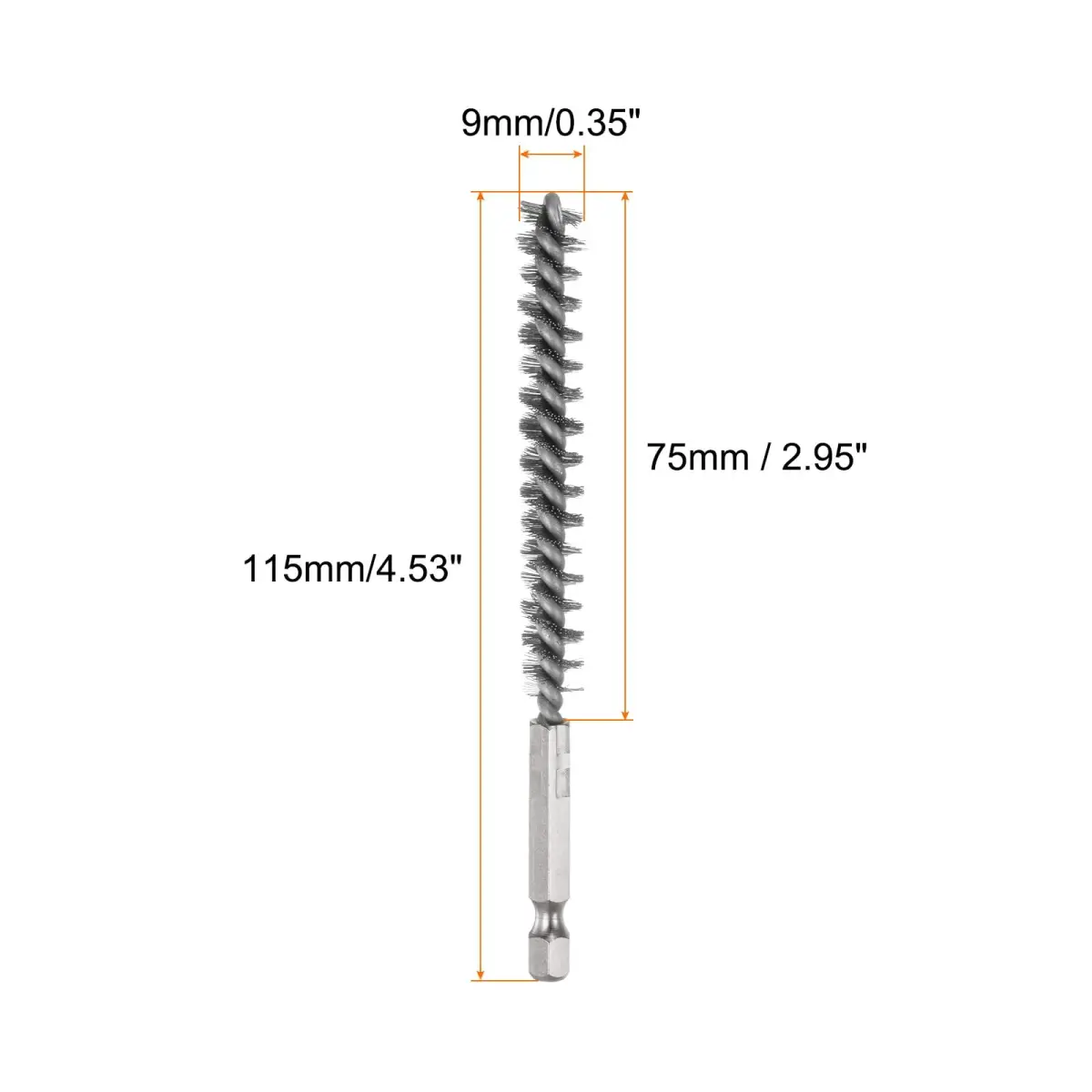 HARFINGTON 5Pcs Bore Brush Set 9mm (0.35 inch) | Stainless Steel Twisted Wire Cleaning Tool - view 2