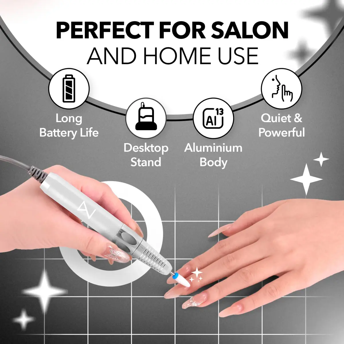 M Brushless Motor Nail Drill Handpiece Only - 35K RPM | Mermaid Model | Compatible with M System - view 8