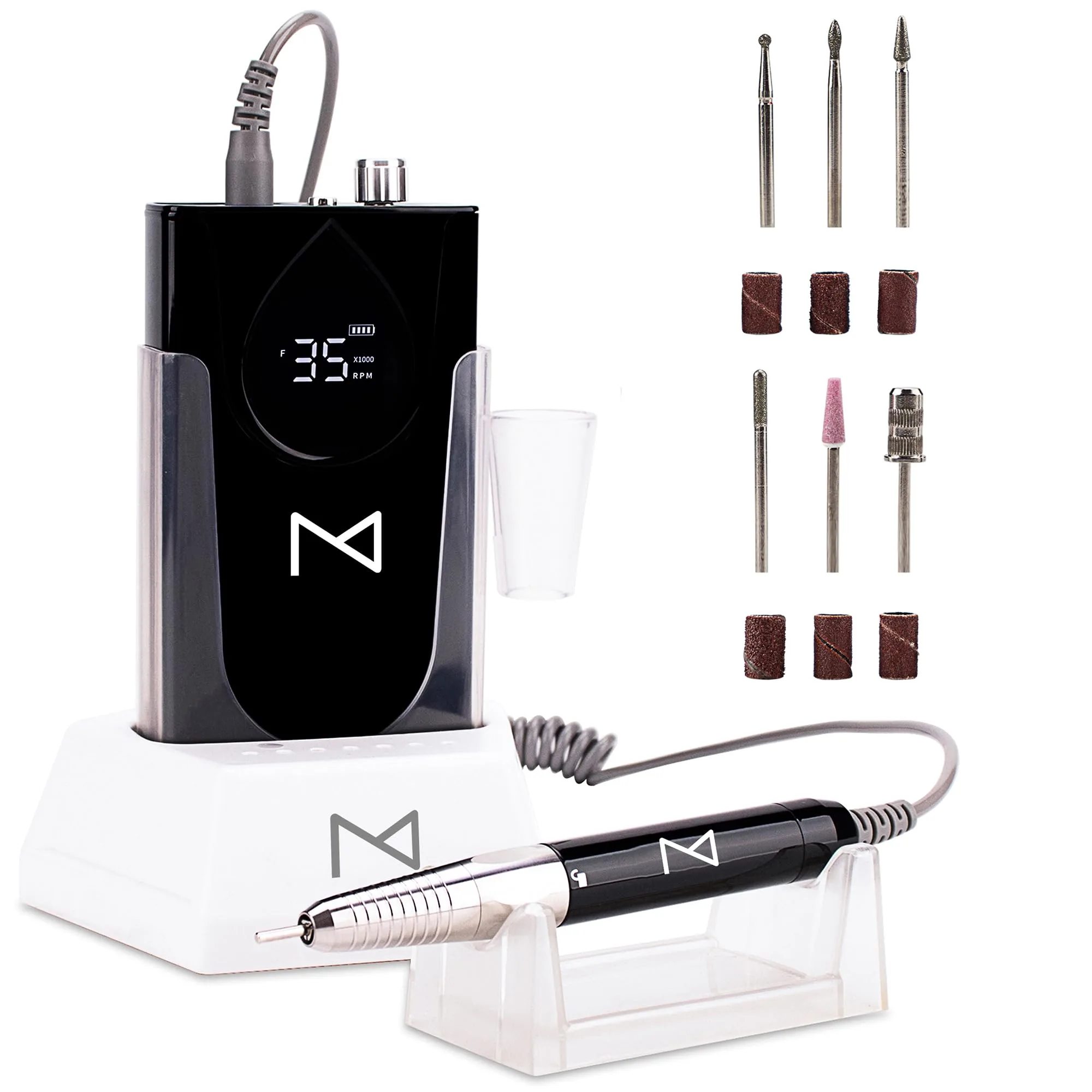 M Brushless Motor Nail Drill Handpiece - 35K RPM Red | USA Imported Precision Tool - main product image