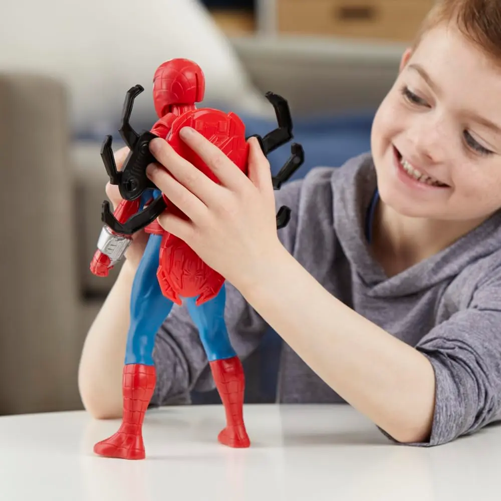 Marvel Spider-Man Thwip Blast Action Figure with Accessories, 11-Inch Scale, Red & Blue - view 8