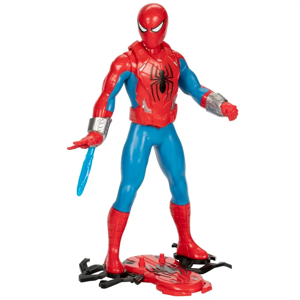 Marvel Spider-Man Thwip Blast Action Figure with Accessories, 11-Inch Scale, Red & Blue - view 2