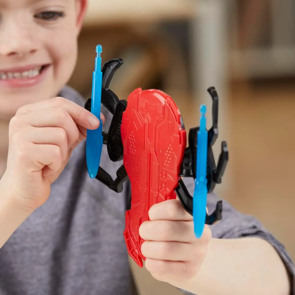 Marvel Spider-Man Thwip Blast Action Figure with Accessories, 11-Inch Scale, Red & Blue - view 3