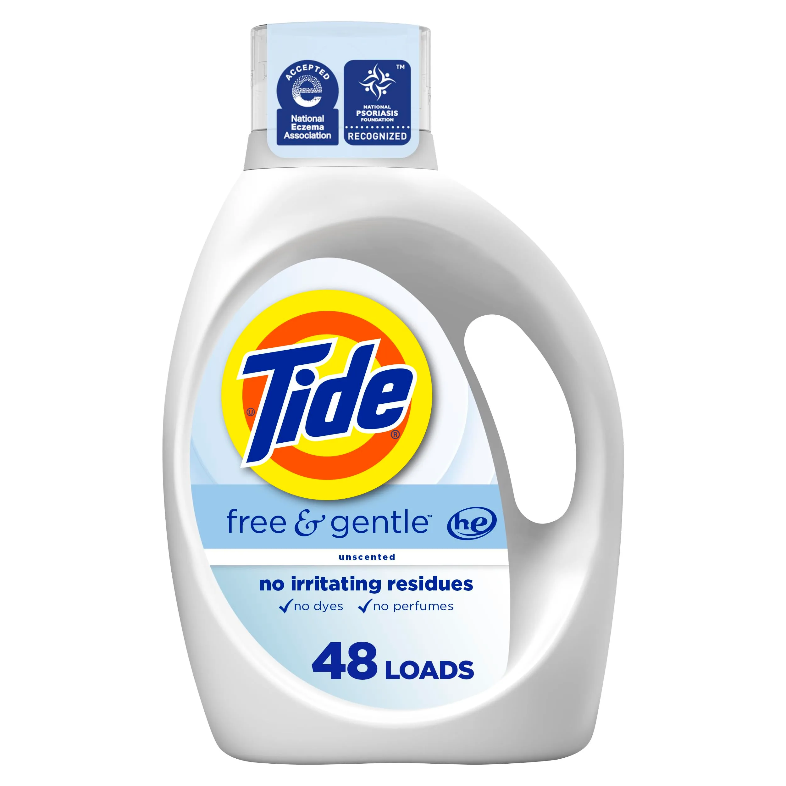 Tide Free & Gentle Liquid Laundry Detergent 1865ml (63 fl oz) | USA Import for Sensitive Skin - main product image