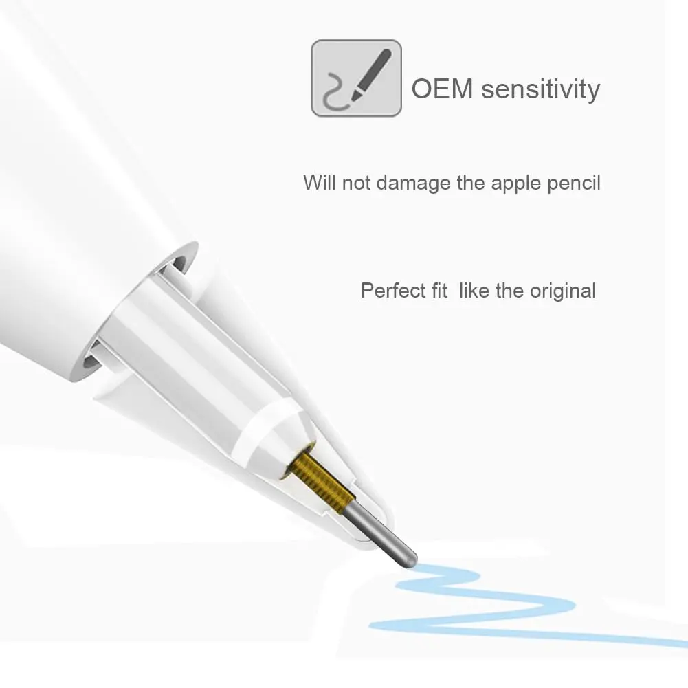SIXFU Replacement Tips for Apple Pencil, Mix Metal Tips for Apple Pencil 2nd Gen/1st Gen/USB C/Pro, 4 Pack | Precise Control & Wear-Resistant - view 5