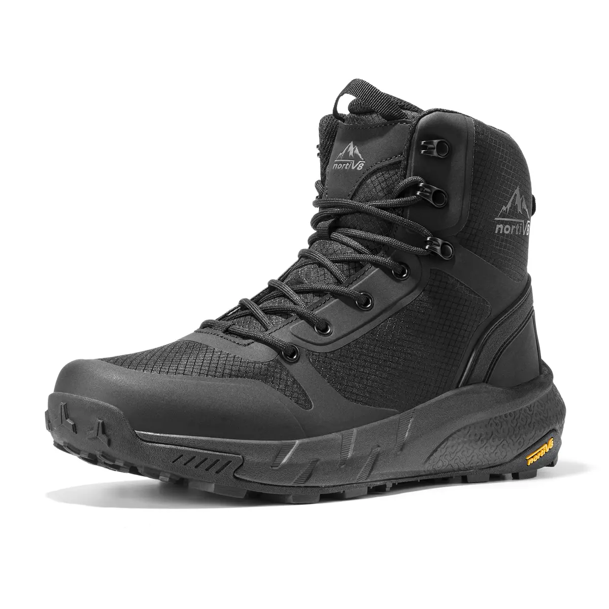 NORTIV 8 Men's Military Tactical Boots with Zipper, Black, US 10 (25.4 cm) | Lightweight Combat & Hiking Footwear - main product image