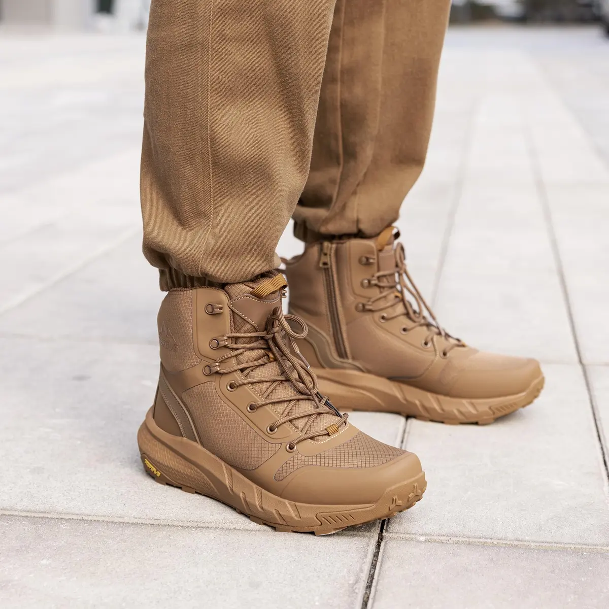 NORTIV 8 Men's Military Tactical Boot Zipper Lightweight Coyote 8 (26.4cm / 10.4in) - view 2