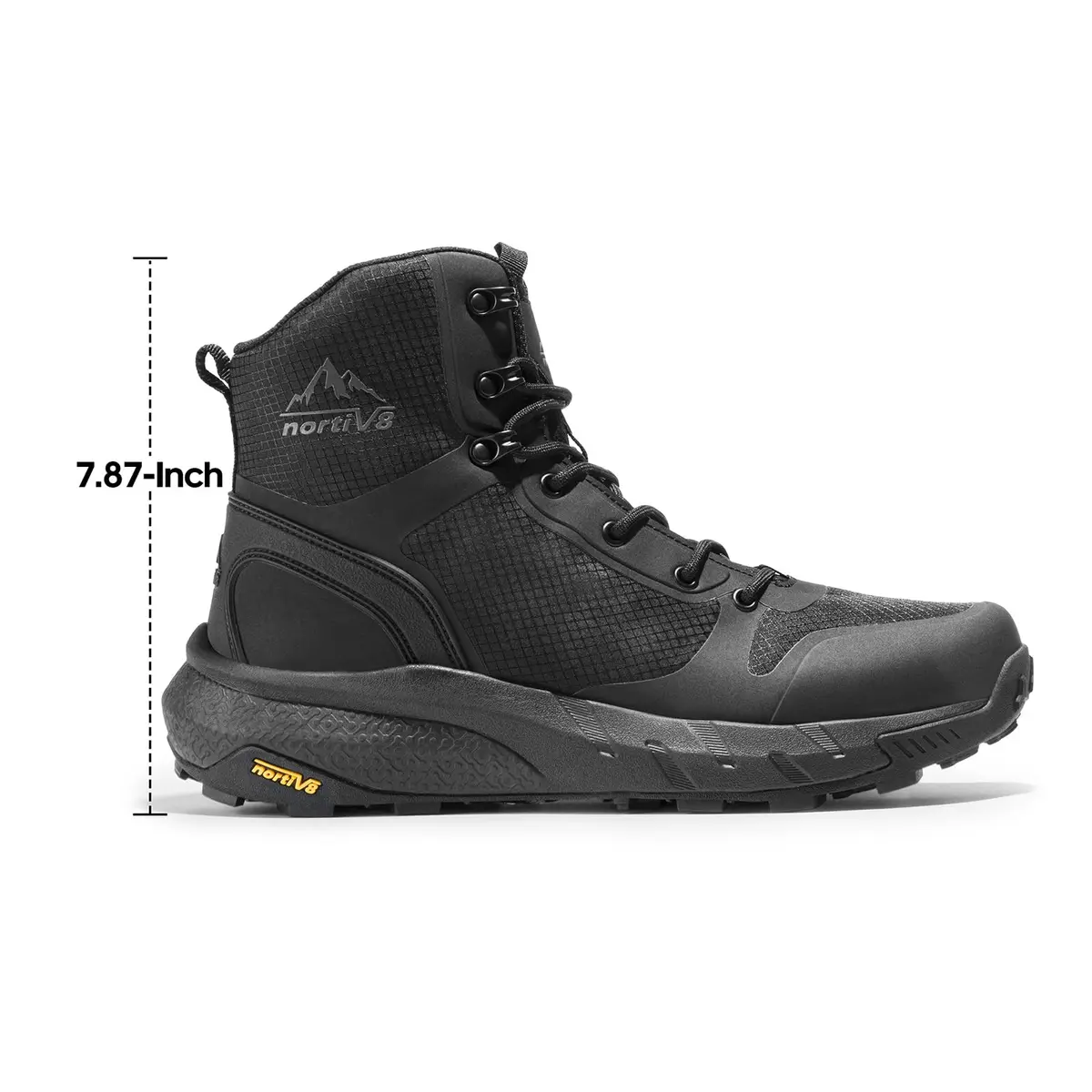 NORTIV 8 Men's Military Tactical Boot Zipper Lightweight Black 11 | Breathable, Water-Resistant, Supportive - view 7