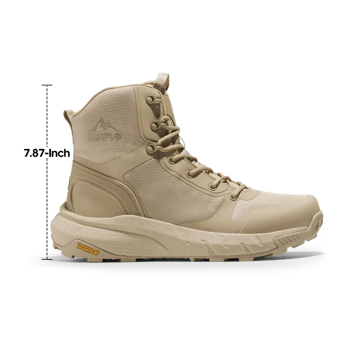 NORTIV 8 Men's Military Tactical Boot Zipper Lightweight Sand 10 | Durable, Breathable & Supportive - view 7