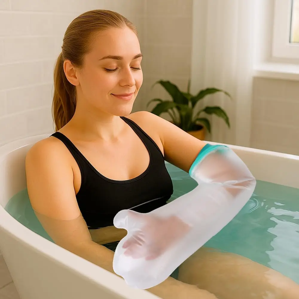 CIVJET Waterproof Arm Cast Cover for Shower, X-Large (23in Length x 10in Width) | Medical Grade Silicone for Adults - view 5