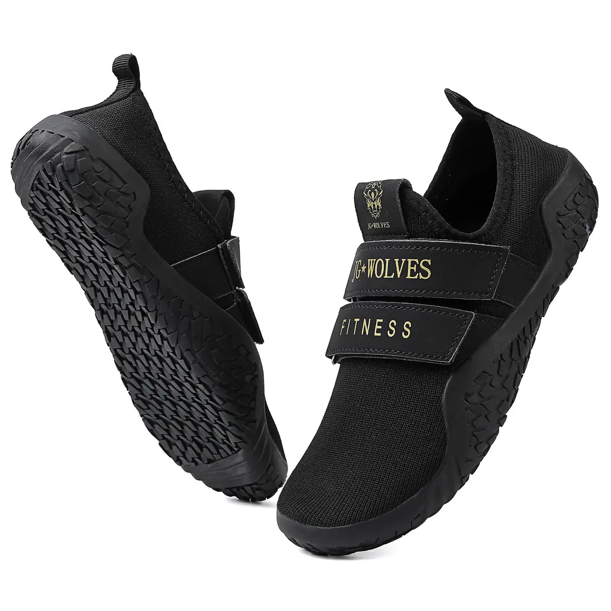Skerxut Cross-Trainer Sneakers for Men and Women | Deadlift Shoes with Non-Slip耐磨 (Black, 4.5 Men/6 Women) - main product image