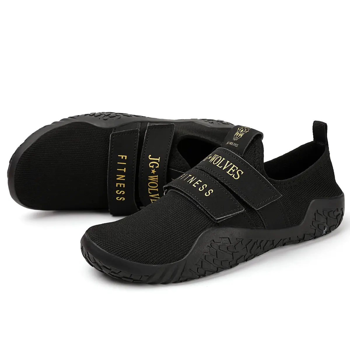Skerxut Fitness Shoes Deadlift Shoes Cross-Trainer Sneakers for Men and Women (Black, 9.5 Men/10.5 Women) | Slip-Resistant, Durable, Athletic - view 4