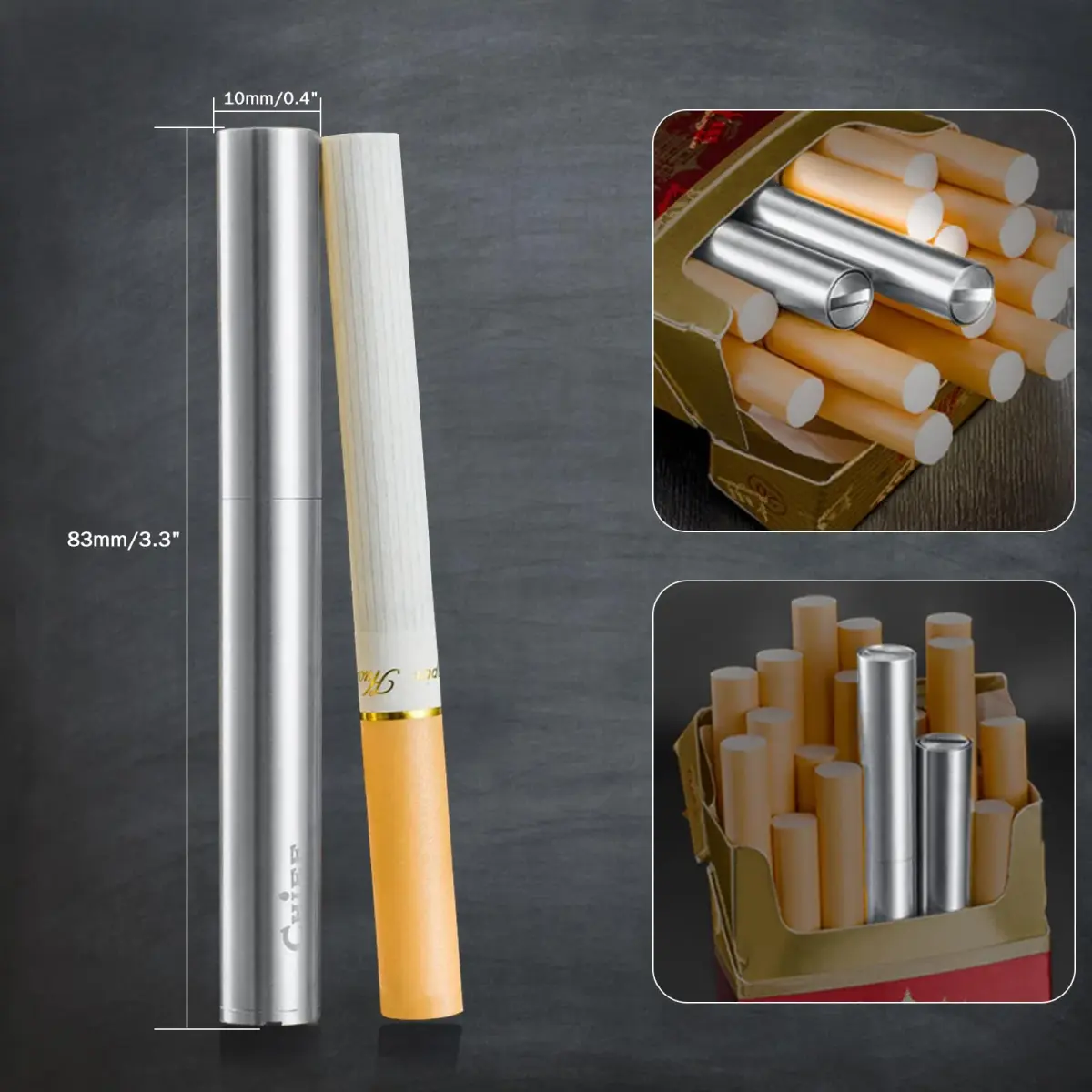 DOUBFIVSY Vintage Gray Kerosene Lighter - Windproof Refillable Trench Design with Gift Box - view 2