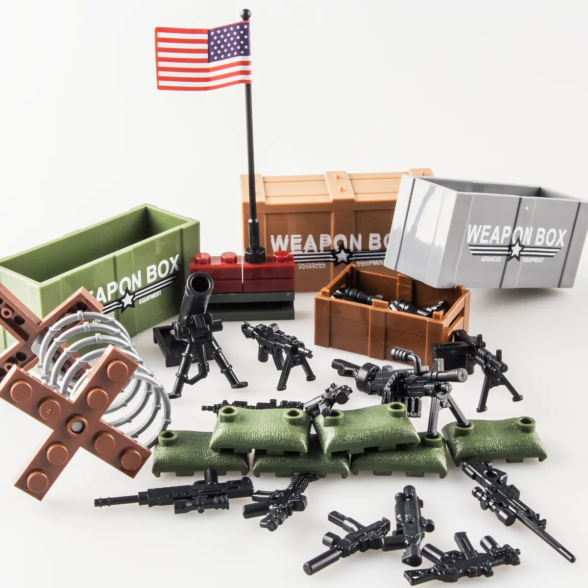 MaozyHomie Weapons Pack Military U.S Weapons in The Game Toy Set - 52pcs | Compatible with Major Brands - view 7