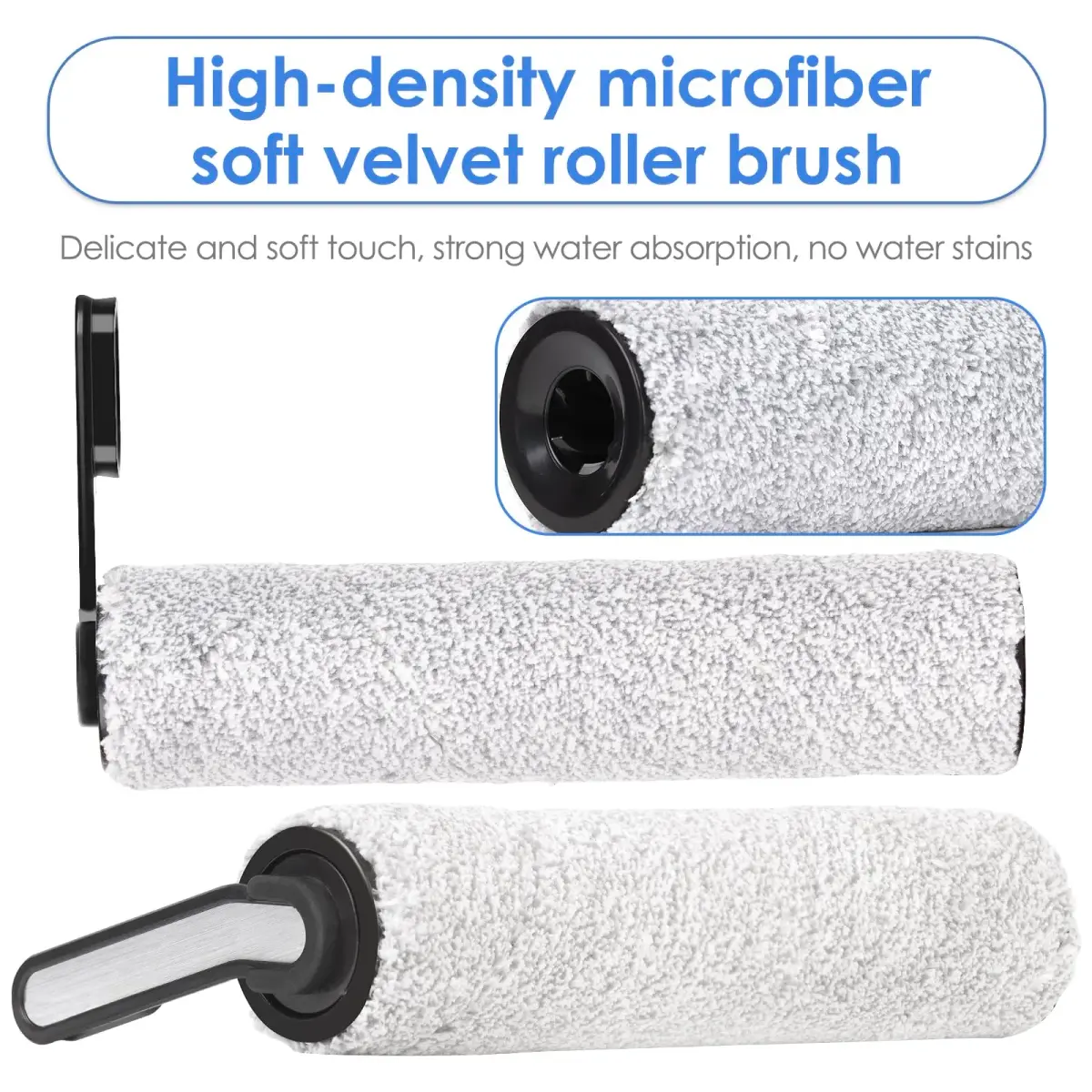 MIBUMIKI Replacement Brush Rollers for Tineco Floor One S5/S5 Pro/iFLOOR 5 Breeze (4-Pack, 3.6 inches) | High-Performance Microfiber for Hard Floors - view 5