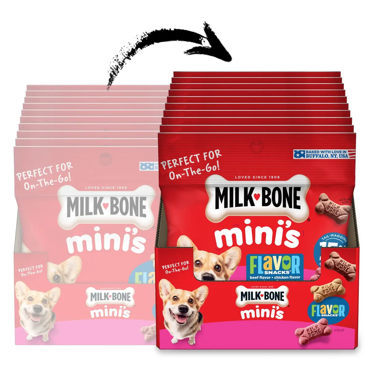 Milk-Bone Flavor Snacks Mini’s Dog Treats 2.5oz | Assorted Flavors, Wholesome & Crunchy - view 2