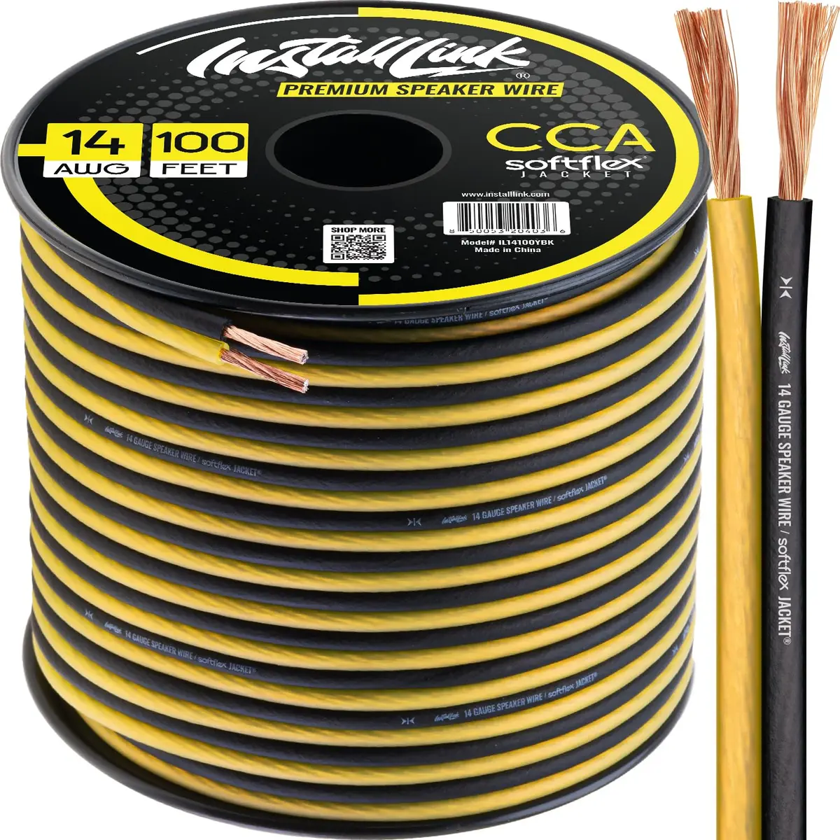 Install Link 14 AWG Gauge Speaker Wire 100 Feet (30.5m) | CCA Copper Clad Aluminum - main product image