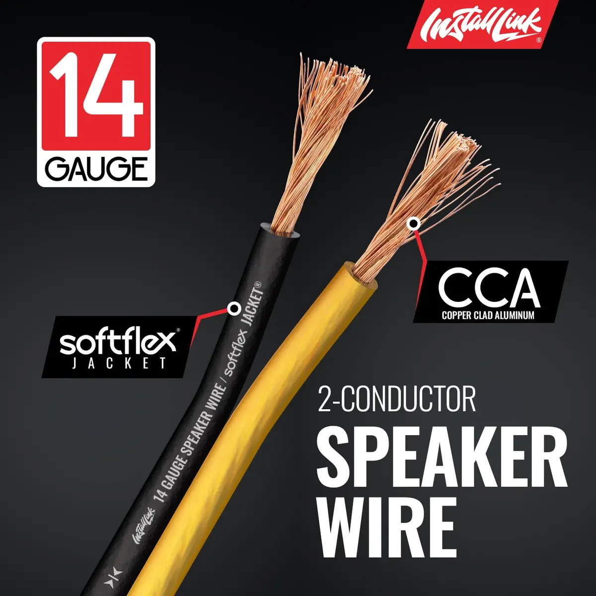 Install Link 14 AWG Gauge Speaker Wire 100 Feet (30.5m) | CCA Copper Clad Aluminum - view 7