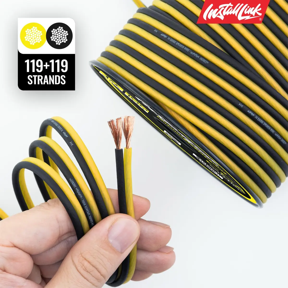 Install Link 14 AWG Gauge Speaker Wire 100 Feet (30.5m) | CCA Copper Clad Aluminum - view 8