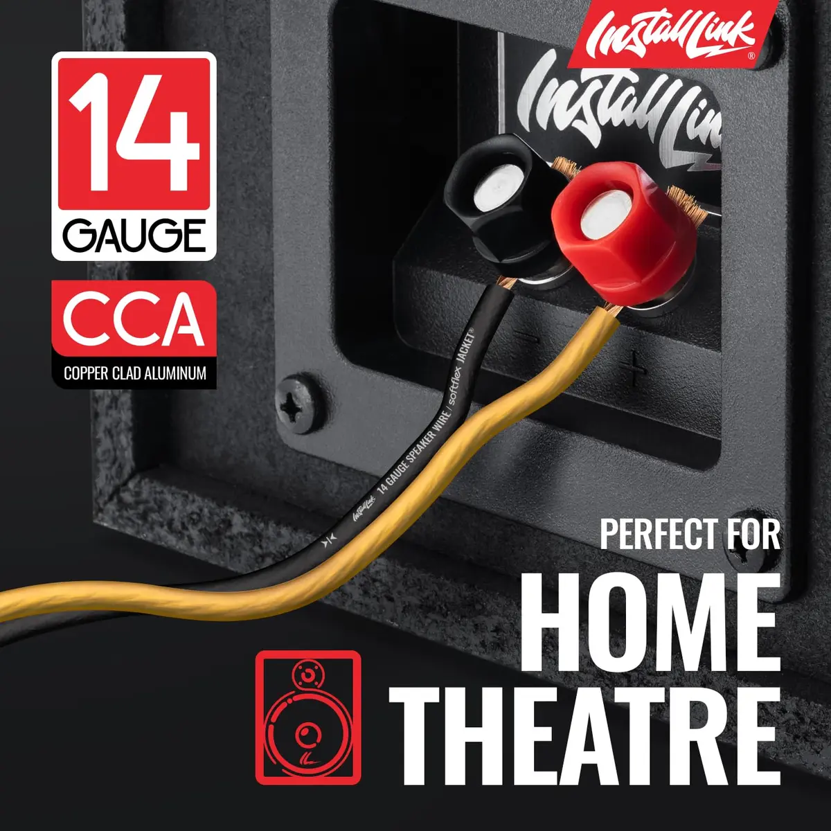 Install Link 14 AWG Gauge Speaker Wire 100 Feet (30.5m) | CCA Copper Clad Aluminum - view 2