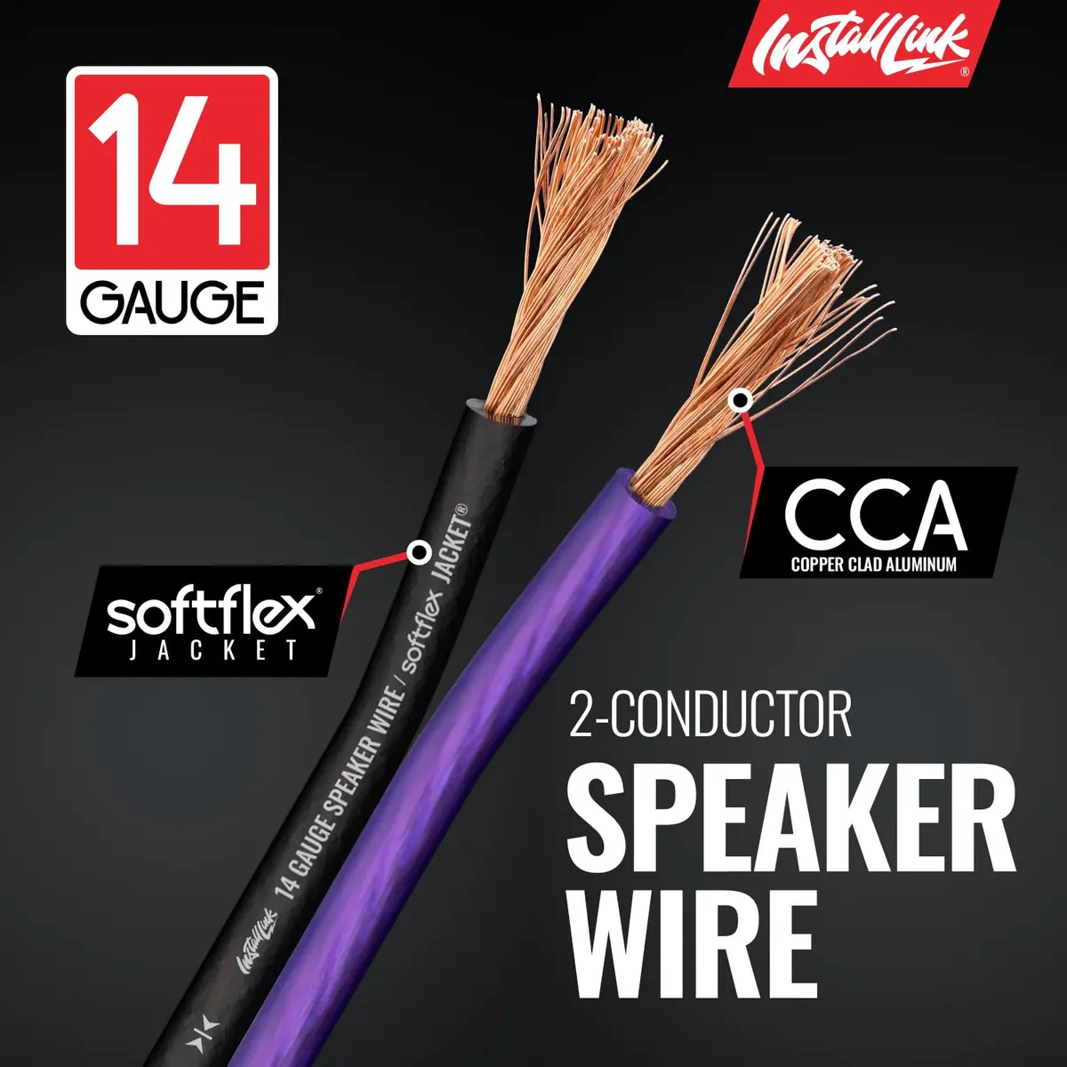 Install Link 14 AWG Gauge Speaker Wire 30.5m (100 Feet) | CCA Copper Clad Aluminum for Home Theater & Car Audio - view 7
