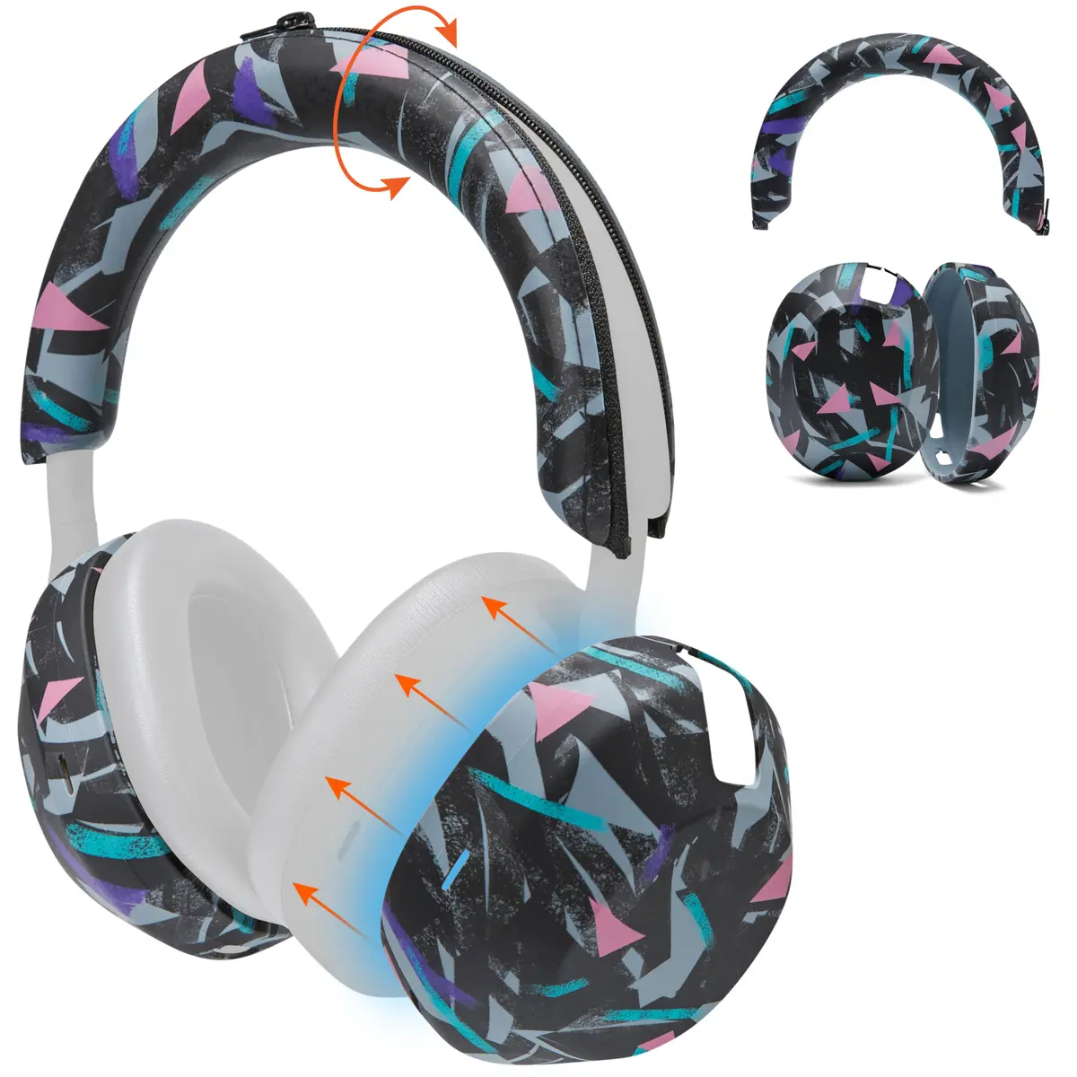 WC ShellZ XM5 - Exterior Shell & Headband Covers for Sony WH1000XM5 | Durable Silicone Fit - main product image