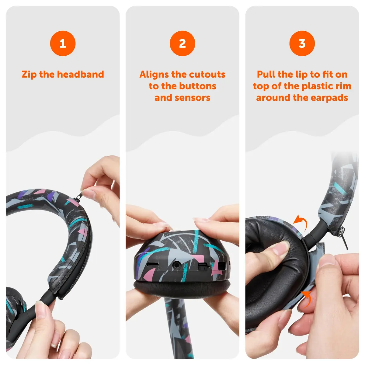 WC ShellZ XM5 - Exterior Shell & Headband Covers for Sony WH1000XM5 | Durable Silicone Fit - view 4
