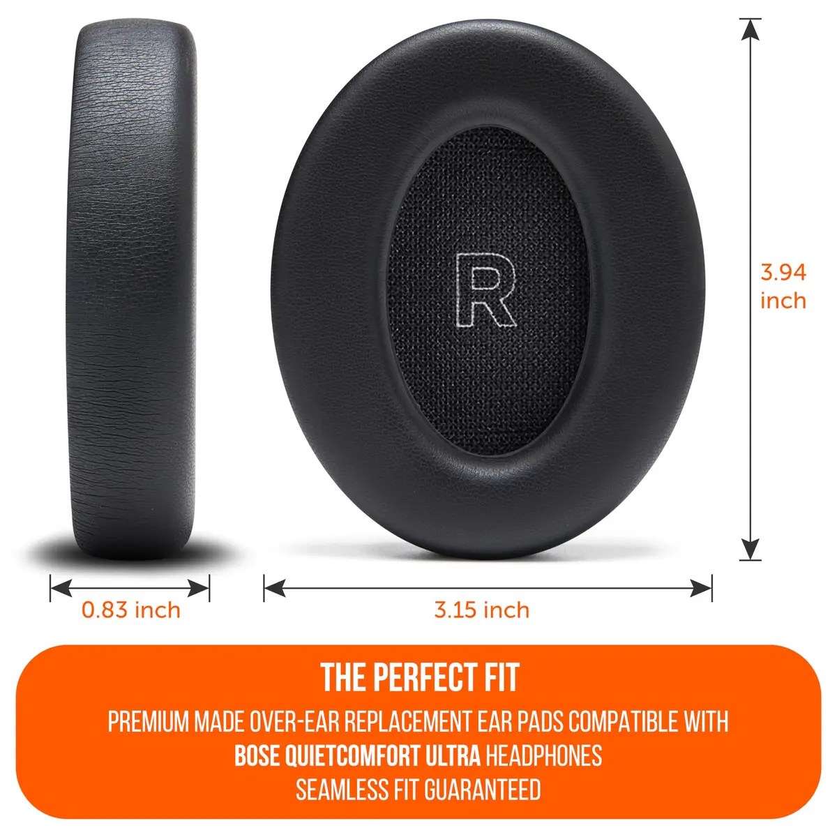 WC PadZ QC Ultra - Earpads for Bose QuietComfort Ultra Gen 1 & 2 | Extra Thick Memory Foam, Durable PU Leather (70-120 chars) - view 5