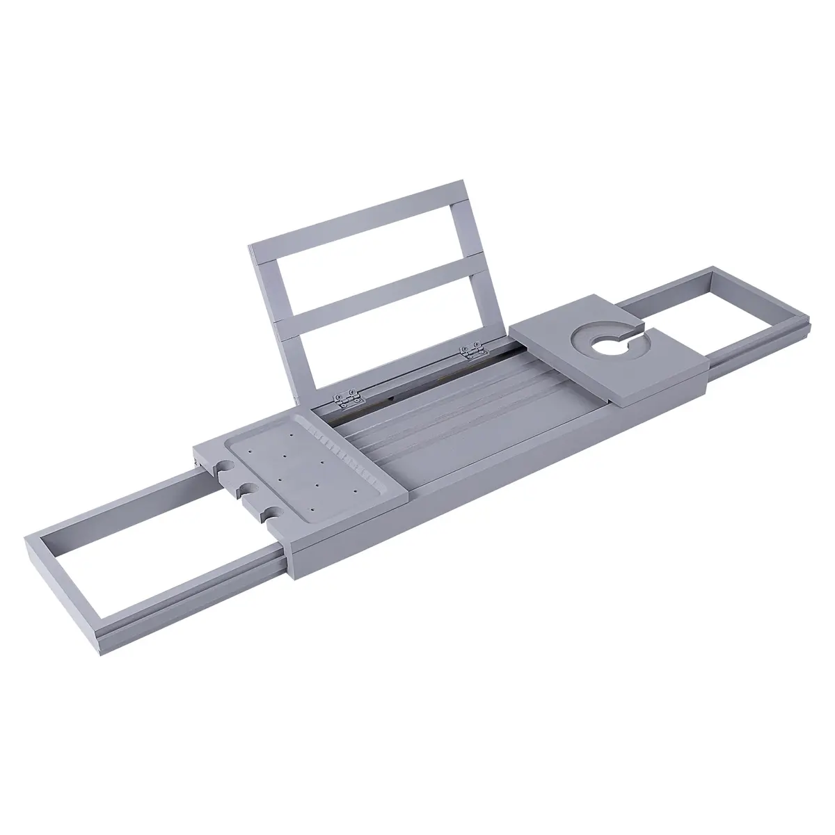 Utoplike Bathtub Tray Caddy Bamboo Adjustable | Space-Saving Bath Table for Tub - view 7