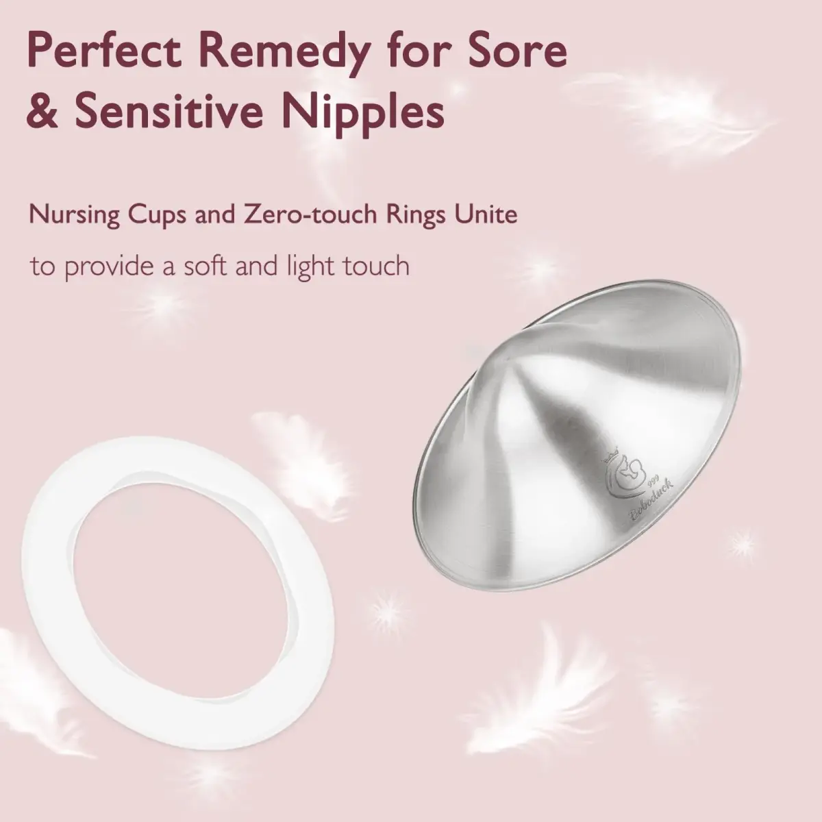 Boboduck 999 Sterling Silver Nipple Cups for Breastfeeding - Original Sore Nipple Relief - 2 Count - view 5
