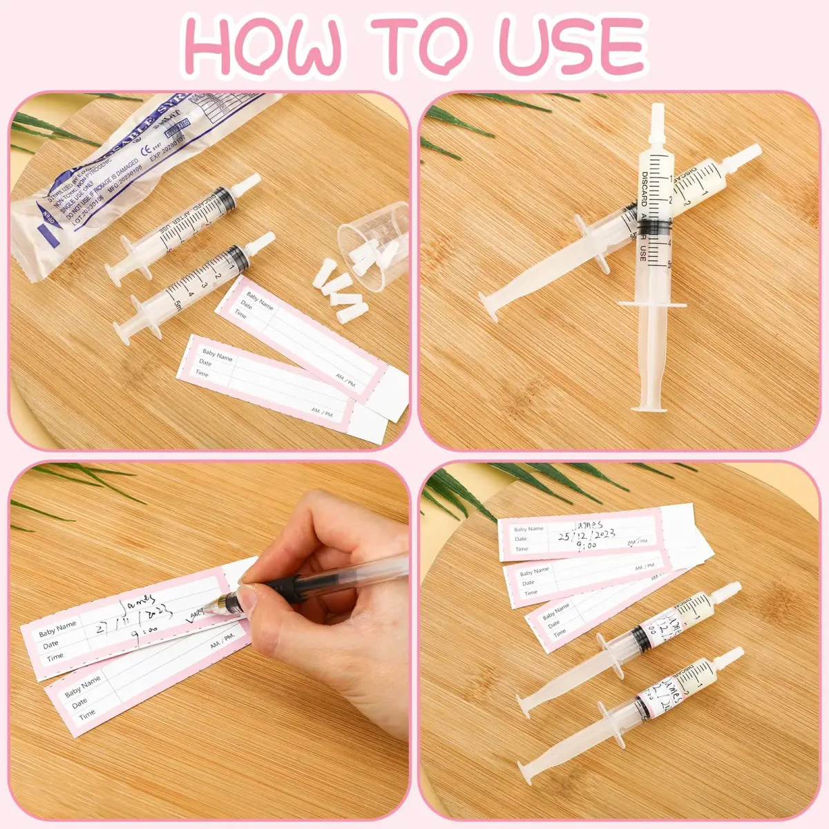 TrelaCo 100 Sets 5 ml Clear Colostrum Syringes with Caps & 20ml Cup | Sterile Sealed for Breast Milk Collection - view 4