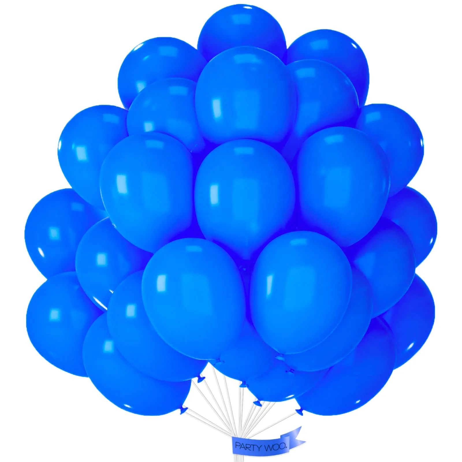 PartyWoo Royal Blue Balloons 50pcs 12 Inch Latex Balloons | Assorted Colors Balloon Value Pack - main product image