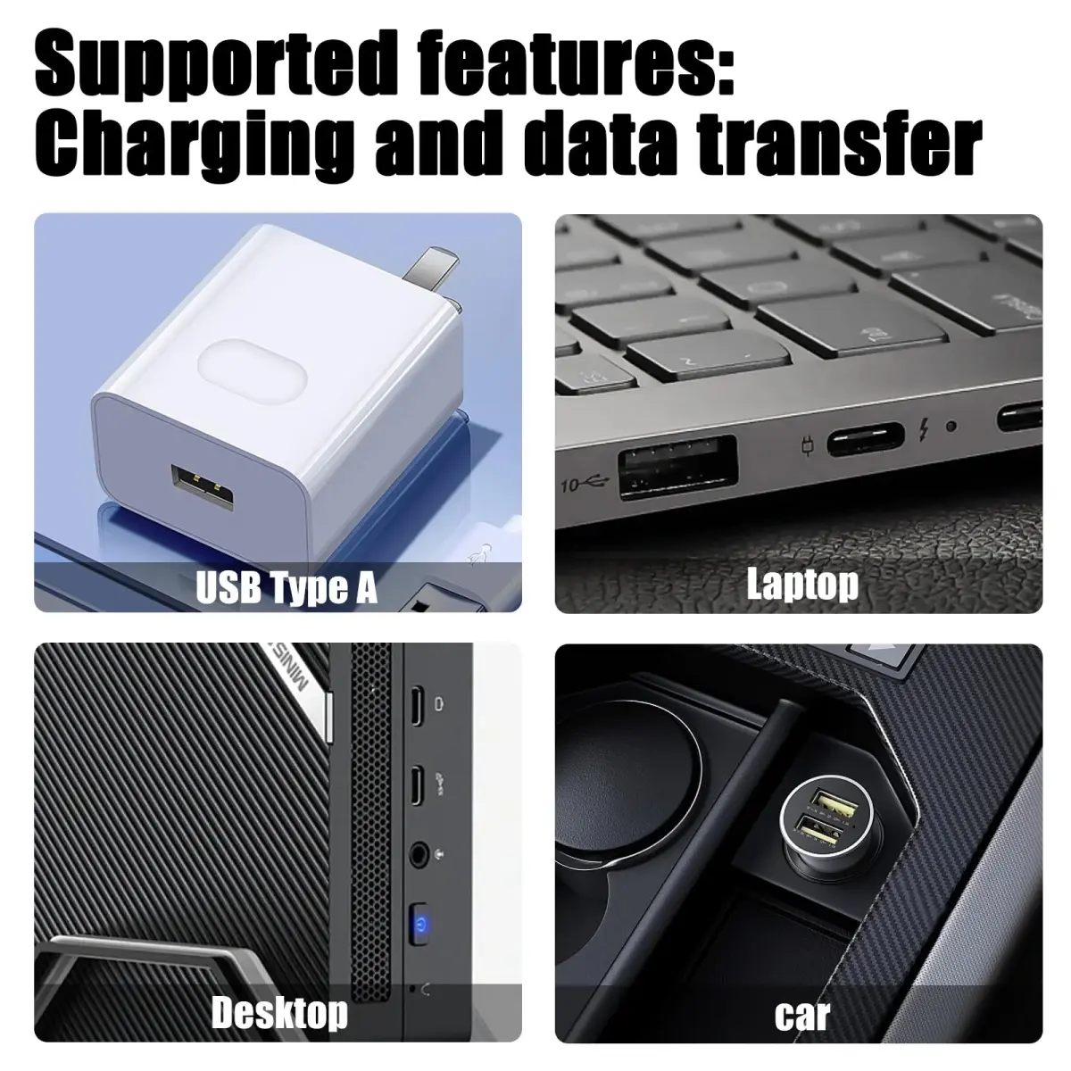 Sicimly USB Charger Cable for Zebra TC77 TC70 TC72 TC75 TC77HL CBL-TC7X-USB1-01 | 1.96m (77.2 inches) Data Transfer & Charging Cable - view 5